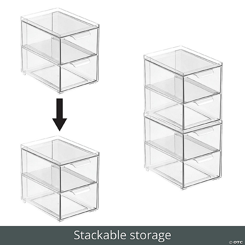 https://s7.orientaltrading.com/is/image/OrientalTrading/FXBanner_808/mdesign-stacking-plastic-storage-kitchen-bin-2-pull-out-drawers-4-pack-clear~14366856-a03.jpg
