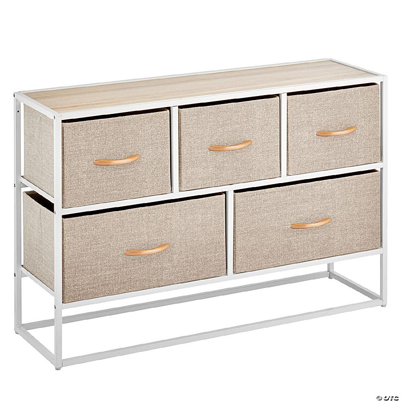 https://s7.orientaltrading.com/is/image/OrientalTrading/FXBanner_808/mdesign-wide-5-drawer-storage-dresser-unit-with-steel-frame-fabric-bins-linen~14283963.jpg