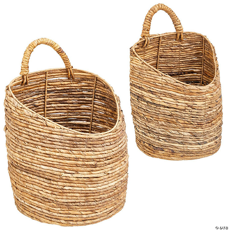 Mdesign Seagrass Woven Cube Bin Basket Organizer, Handles, 6 Pack -  Natural/tan : Target