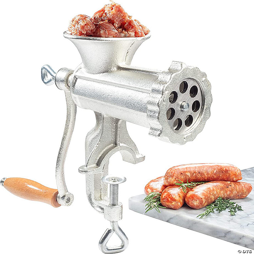 https://s7.orientaltrading.com/is/image/OrientalTrading/FXBanner_808/meat-grinder-with-tabletop-clamp-and-2-cutting-disks-cast-iron-heavy-duty-sausage-maker-and-manual-meat-mincer-make-homemade-burger-patties-ground-beef-and-mo~14411236.jpg