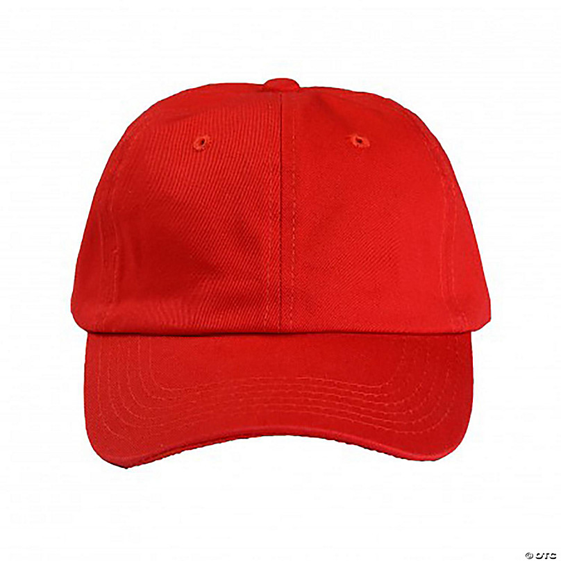 Balec Plain Baseball Cap Hat Adjustable Back (Red)