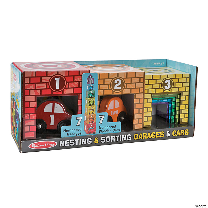 melissa and doug nesting and sorting garages and cars