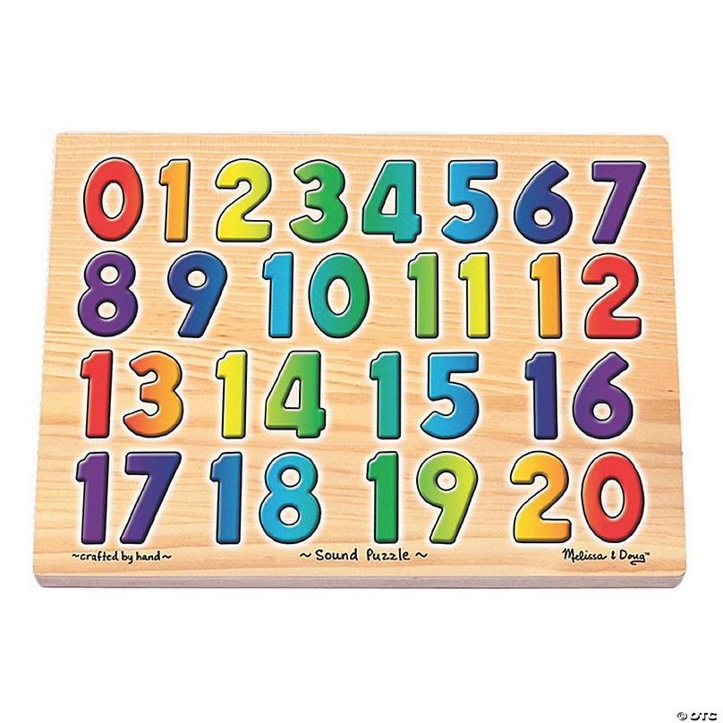 Melissa & Doug Numbers Sound Toy Puzzle Multicolor for sale online