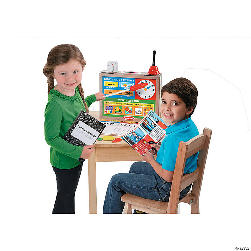 Melissa & Doug School Time! Classroom Play Set Game - Be Teacher or Student  - FSC-Certified Materials