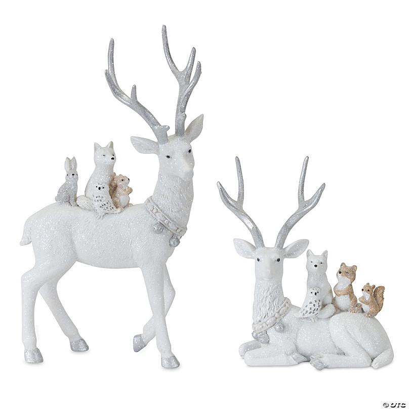 Melrose International Deer Figurine, 11 Inches (Set of 2)