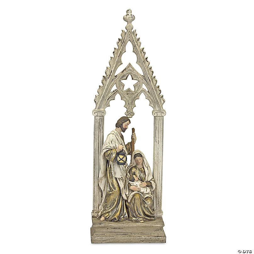 Melrose International Holy Family Nativity Decoration with Arch, 24 Inches