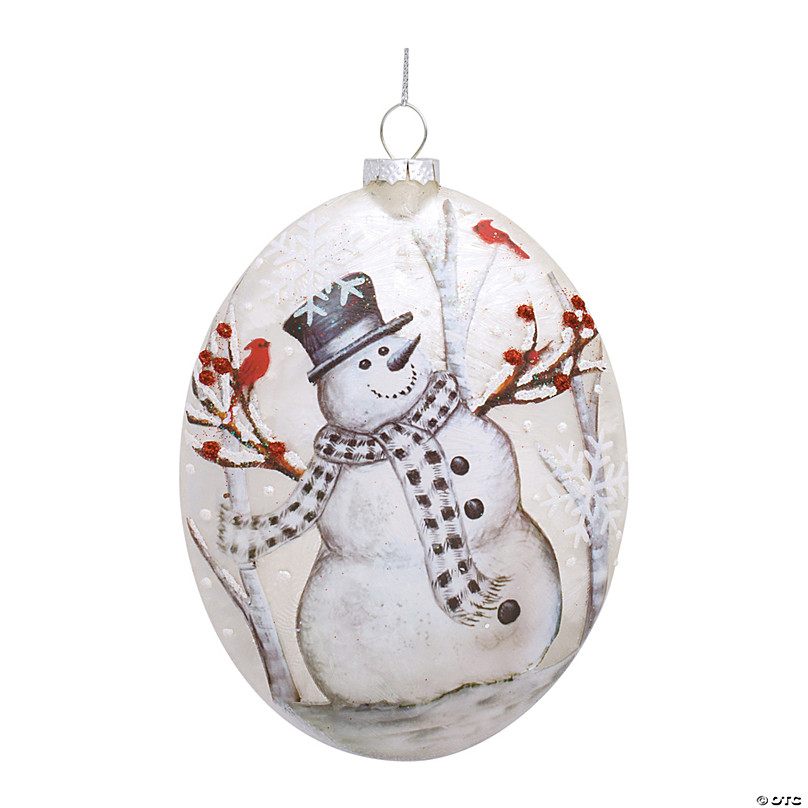 Melrose International Snowman Disc Ornament (Set Of 6) 6In | Oriental ...
