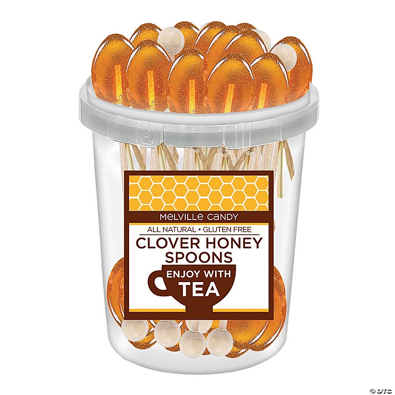 MELVILLE CANDY Naturally Flavored Honey Spoons Clover Honey