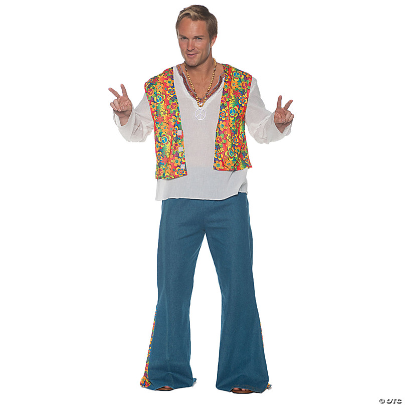 Halloween Men's Hippie Costume Vest Set Fringe Vest Costume Accessory Suede Fabric Male Hippie Vest for Western Party Adults 