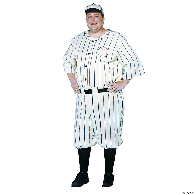 Men's Plus Size Old Tyme Baseball Player Costume