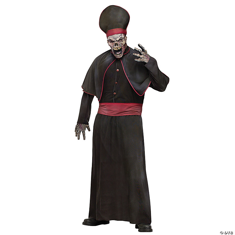 Zombie Vicar Costume Undead Priest Halloween Fancy Dress Adult Medium 