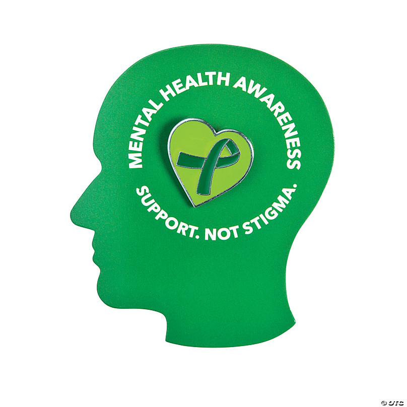 Mental Health Awareness Pins with Card - 12 Pc.