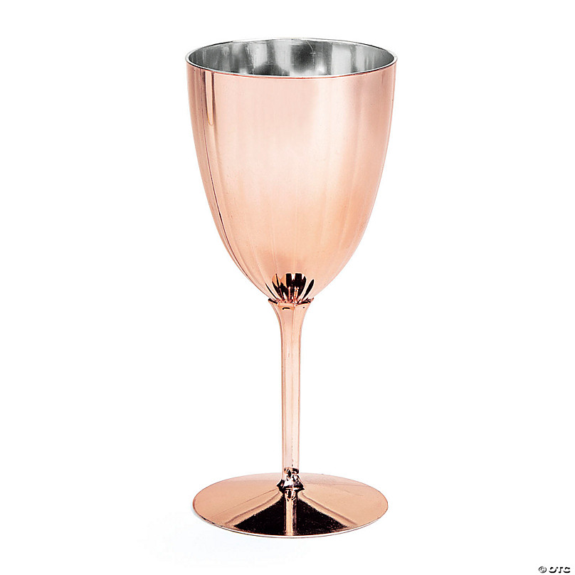 Rose Gold Premium Plastic PartyTable Wear Birthday Christmas wine glass New Year 