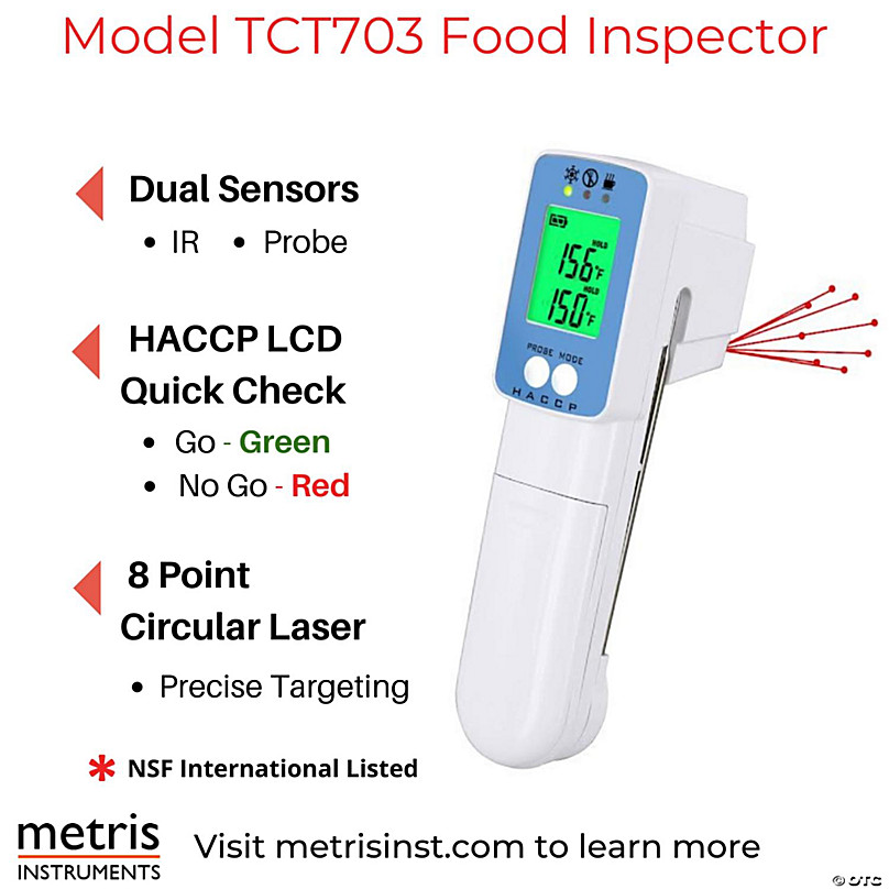 Metris Instruments Food Thermometer, Digital Meat Thermometer Model TCT703,  EA - Fry's Food Stores