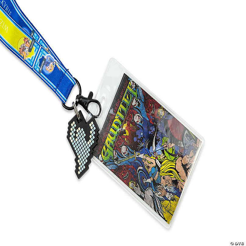 Crowded Coop Midway Arcade Games Lanyard w/ ID Holder & Charm - Gauntlet