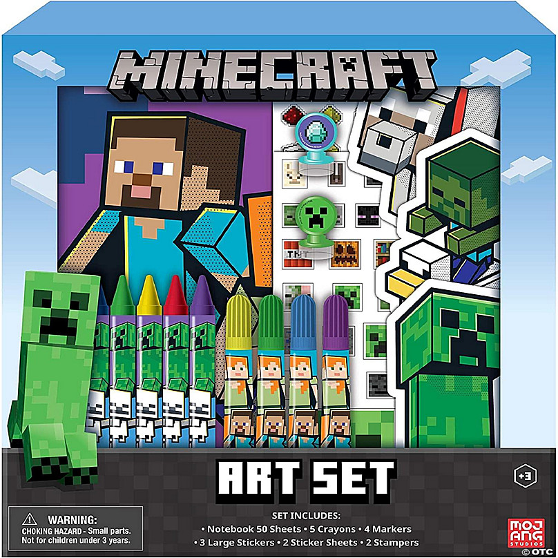 Minecraft Papercraft Overworld Deluxe Set Over 90 Pieces Steve