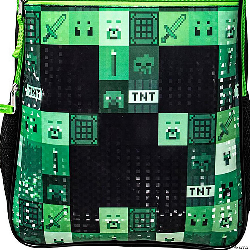 Minecraft TNT 16 Large 5 Piece Backpack Set