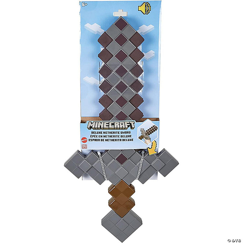 Minecraft Toys, Deluxe Netherite Sword, Lights and Sounds, Role-play