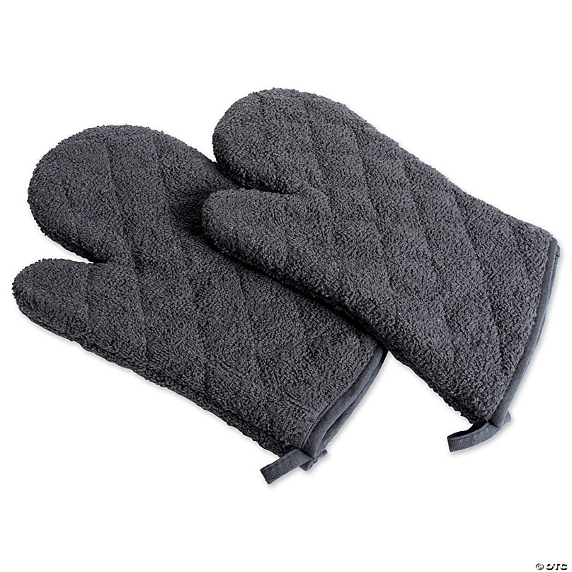 Design Imports Short Terry Oven Mitt Set of 2