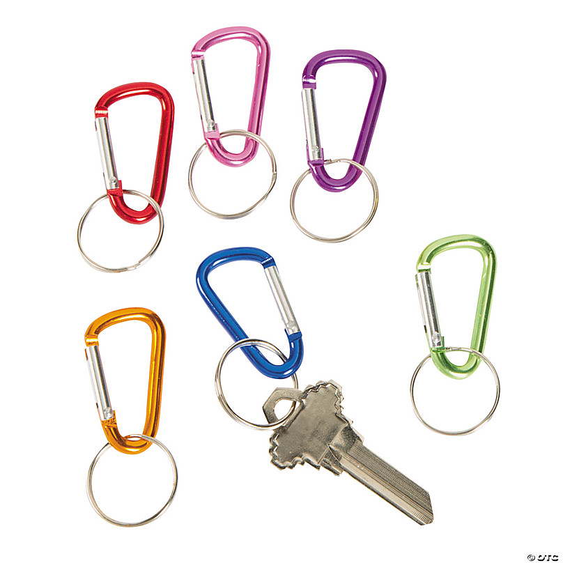 Chrome Rotating Hang Clip Carabiner great for Keychains and Backpacks! 