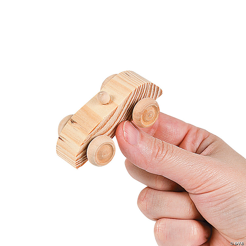 Chivao 24 Pcs Wood DIY Car Toys, Unfinished Wooden Cars, Paintable Wood  Toys, Wooden Crafts for Students Home Activities Craft Projects Easy