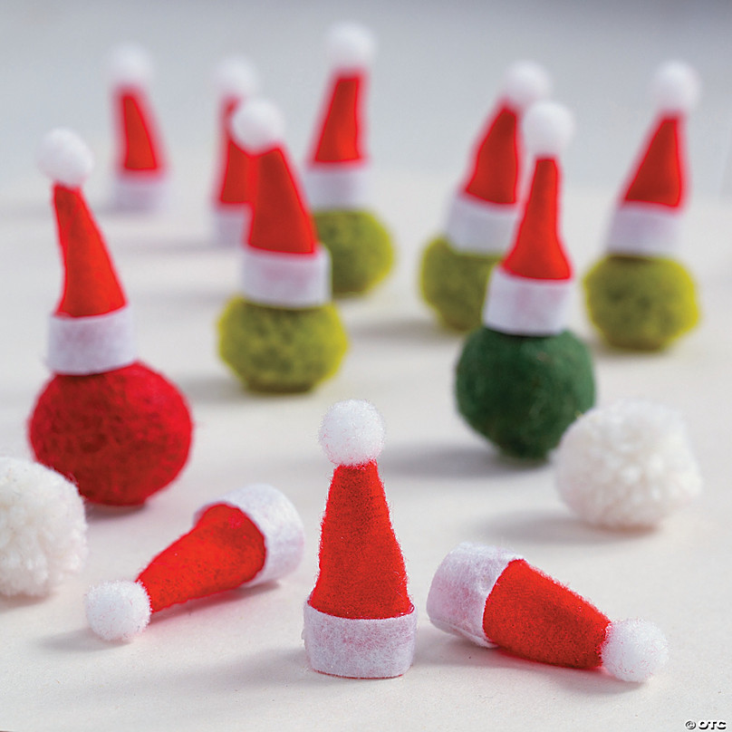 small felt santa hats