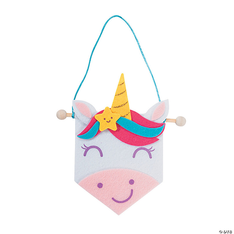 Mini Unicorn Banner Craft Kit - 12 Pc.