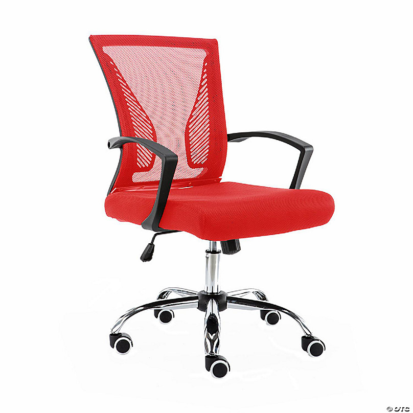 black and red office chairs