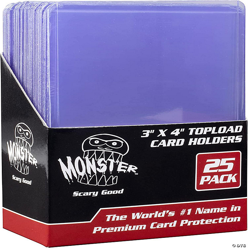 Monster Top Loaders for Collectible Trading Cards - 200 Count 3x4 Clear  Hard Plastic Card Protector Toploader Sleeves Compatible w MTG, Magic The