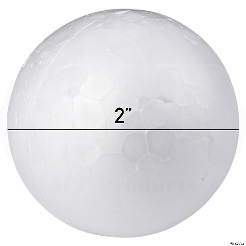 Hygloss Craft Foam Balls 3 Inch White 12 Balls Per Pack Set Of 2