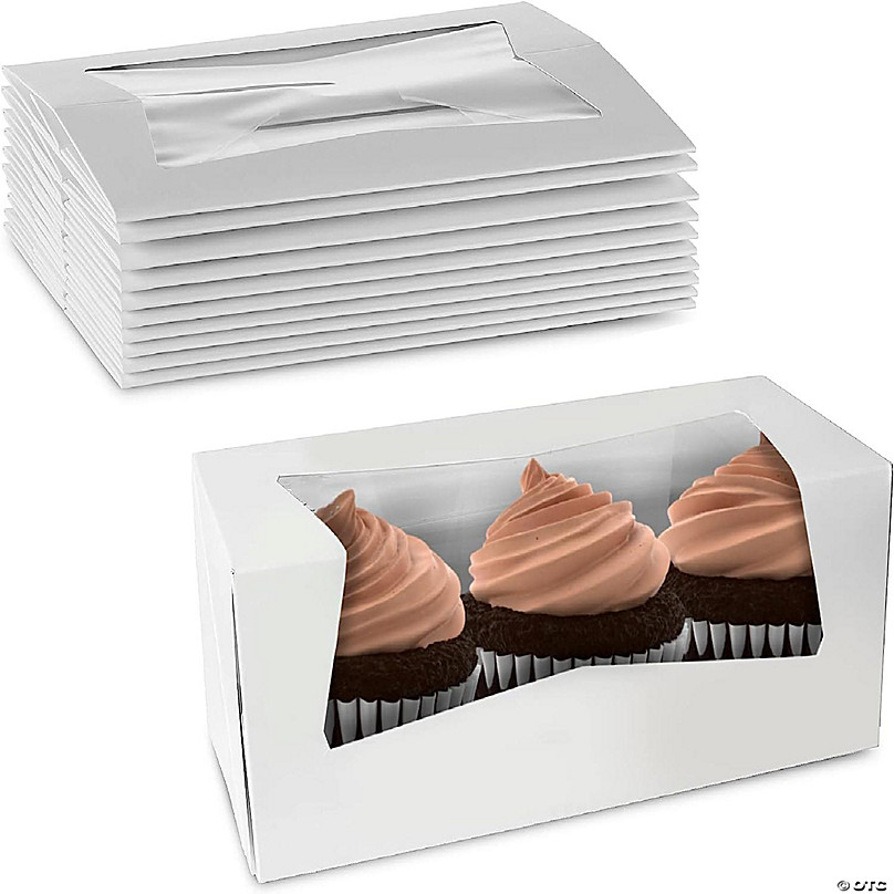 MT Products Single Plastic Cupcake Containers/Cupcake Holder - Pack of 15