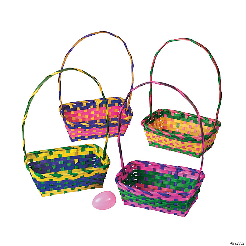 Caddy for Kids Easter Bunny Ear Tote Bag for Eggs Sea Team Small Cotton Rope Storage Basket Easter Days Holidays Pink Portable Basket Candy Bag 