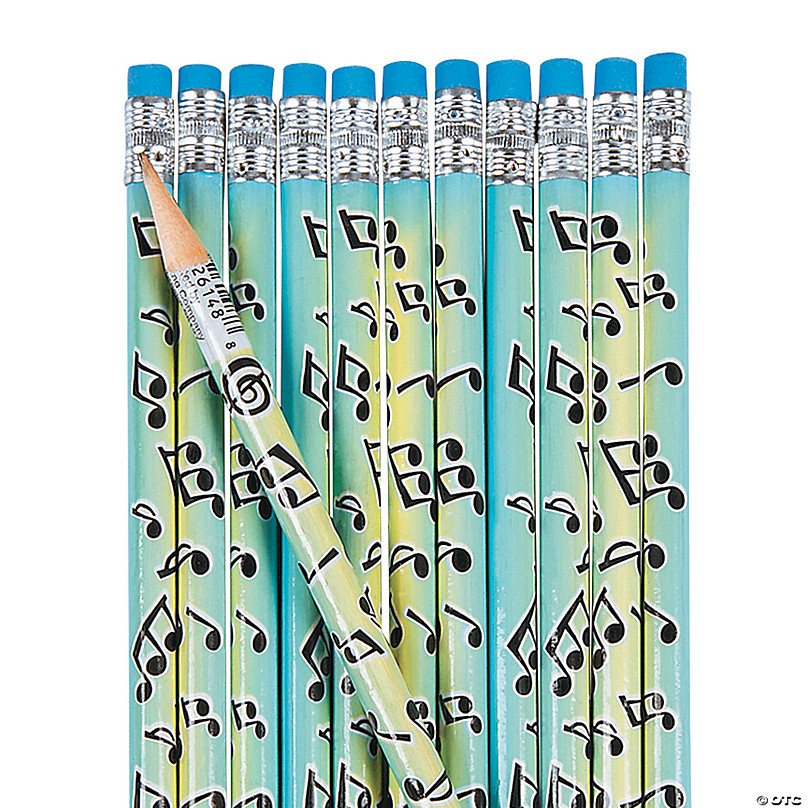 Musical Notes Pencils - 24 Pc.