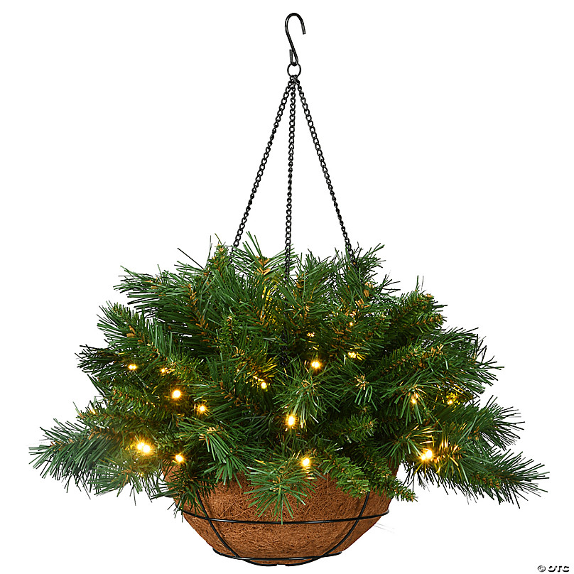 National Tree Company 32 Snowy Dunhill Fir Double-Sided Snowflake with Battery Operated LED Lights