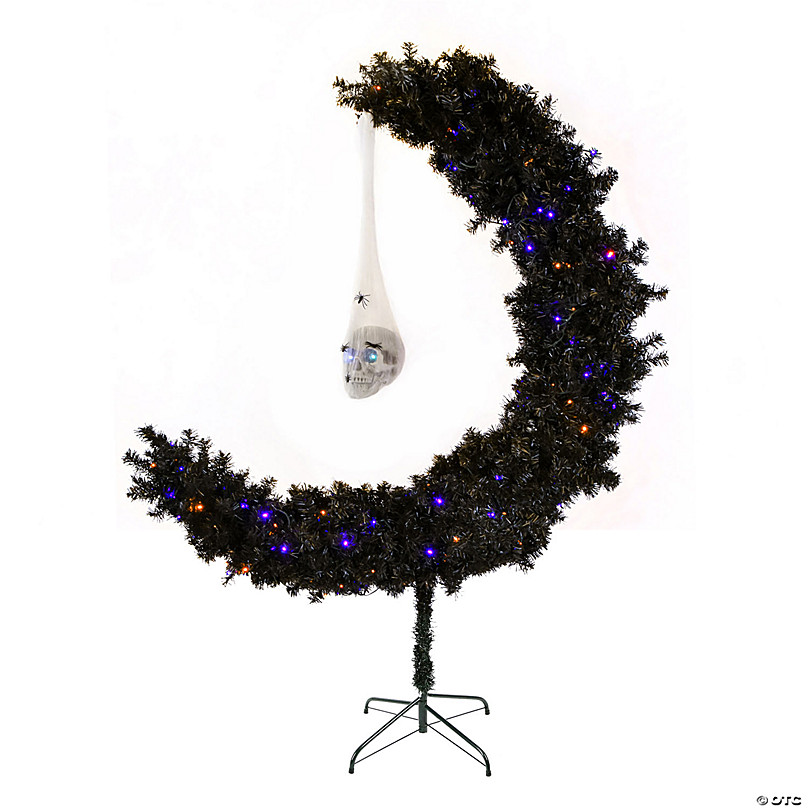 Vickerman 9' Black Fir Christmas Garland with Orange LED Lights