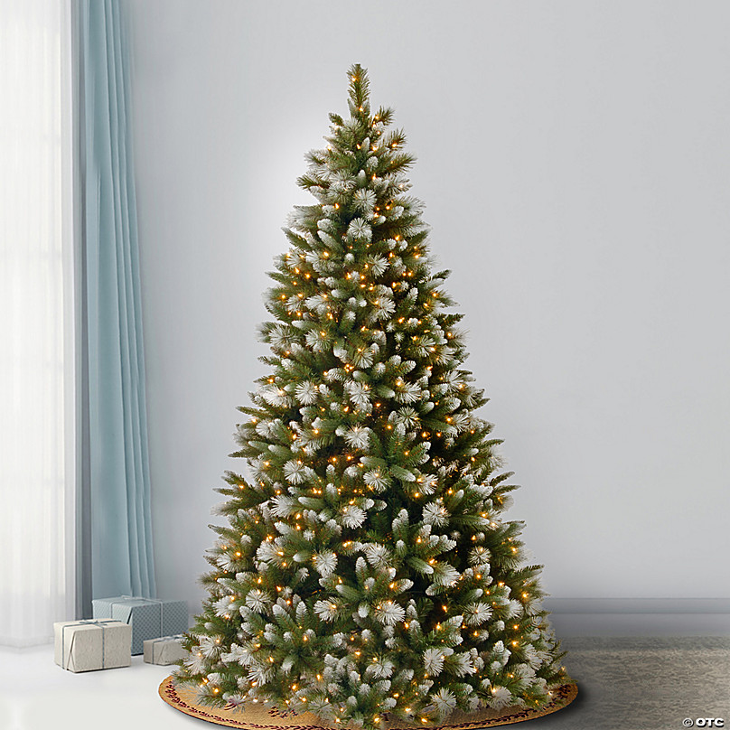 National Tree Company 7.5 ft. Frosted Alaskan Pine Tree with Clear Lights