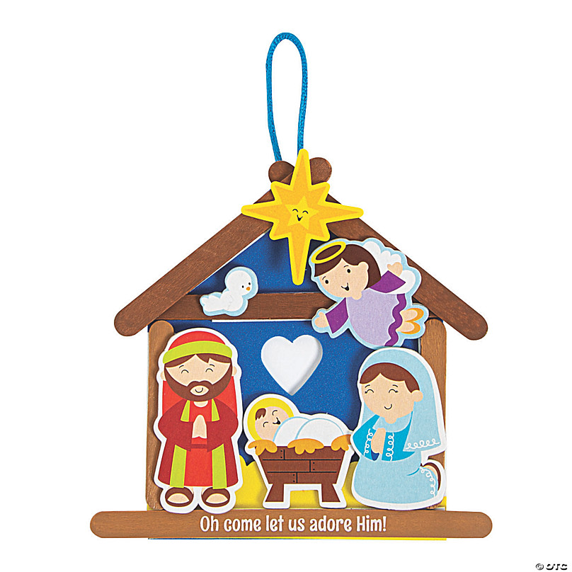 Make Your Own Wooden Christmas Tree Ornament Nativity Arts & Craft 