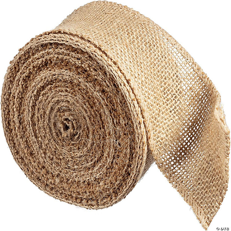 Wired Edge Premium Burlap Ribbon ~ Natural ~ 10 yards ~ 2.5 inches wide 