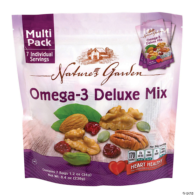 Nature's Garden Omega-3 Deluxe Mix, 1.2 oz, 7 Count, 6 Pack