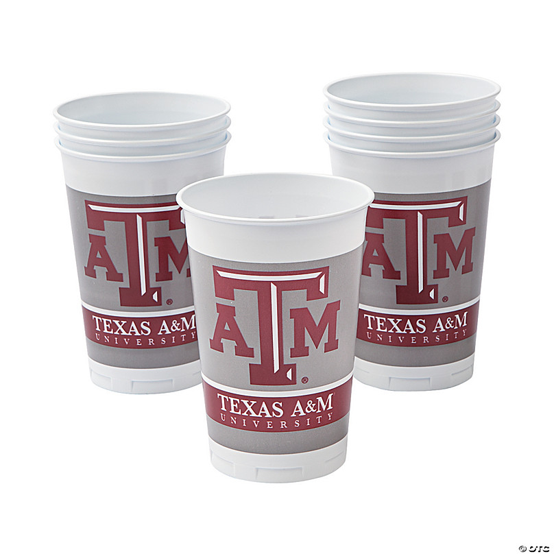 8-Count Plastic Cups Texas A & M Aggies 20 oz 