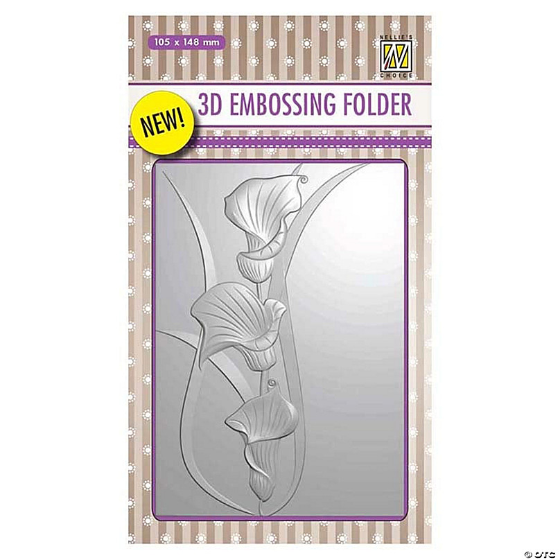 Nellie's Choice 4 x 6 3D Embossing Folder Arums