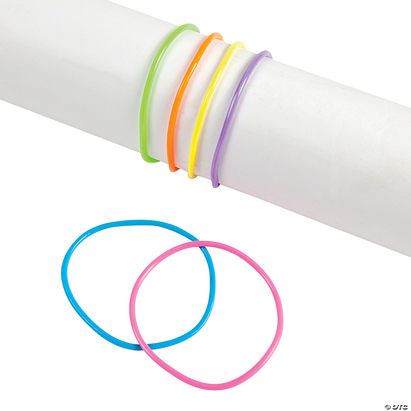 12 Neon Spike Jelly Bracelets 