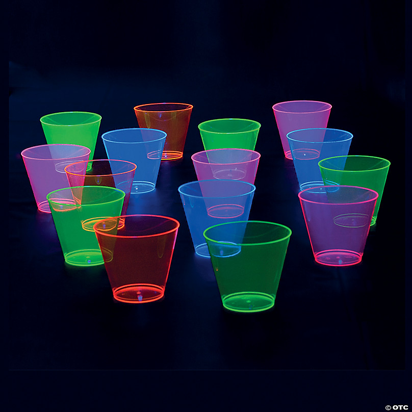 Neon Plastic Cups - 25 Pc.