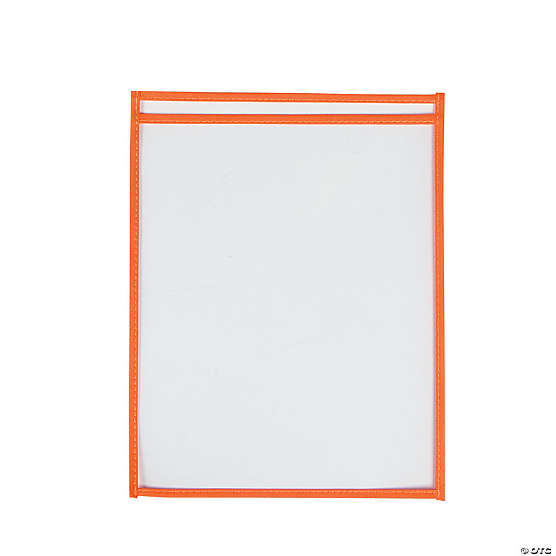 Neon Top-Loading Dry Erase Pockets - 12 Pc.