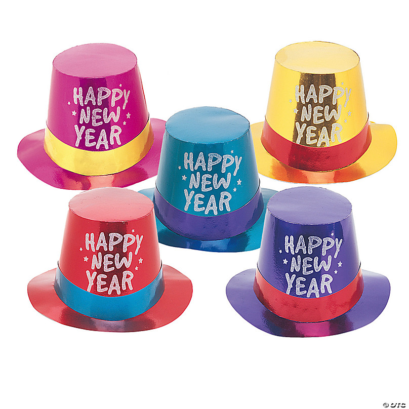 Beistle Black/Gold 88311BKGD50 The Big Top Hat Assortment for 50 People
