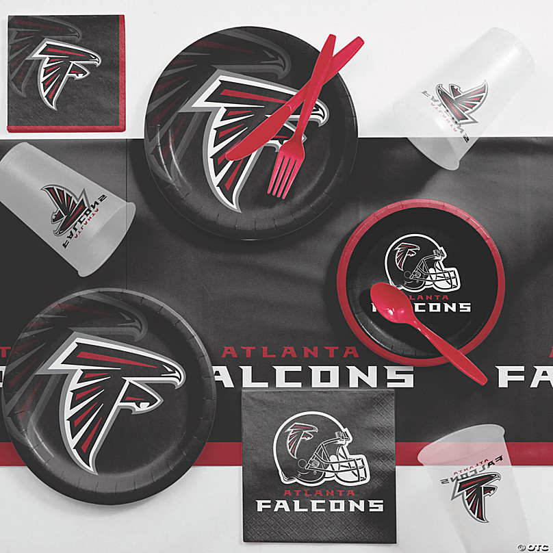 SALE - Atlanta Falcons 9 Round Plates 8ct