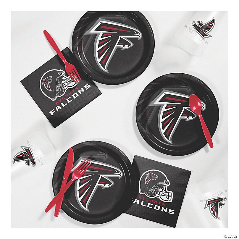 SALE - Atlanta Falcons 9 Round Plates 8ct