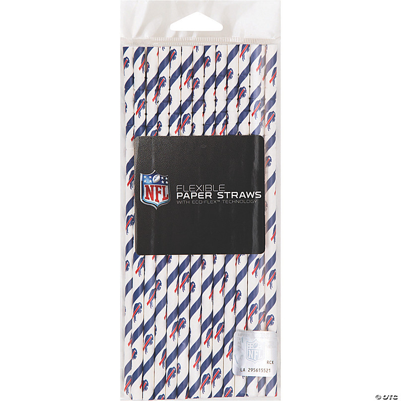 Buffalo Bills Paper Straws, 72 Count 