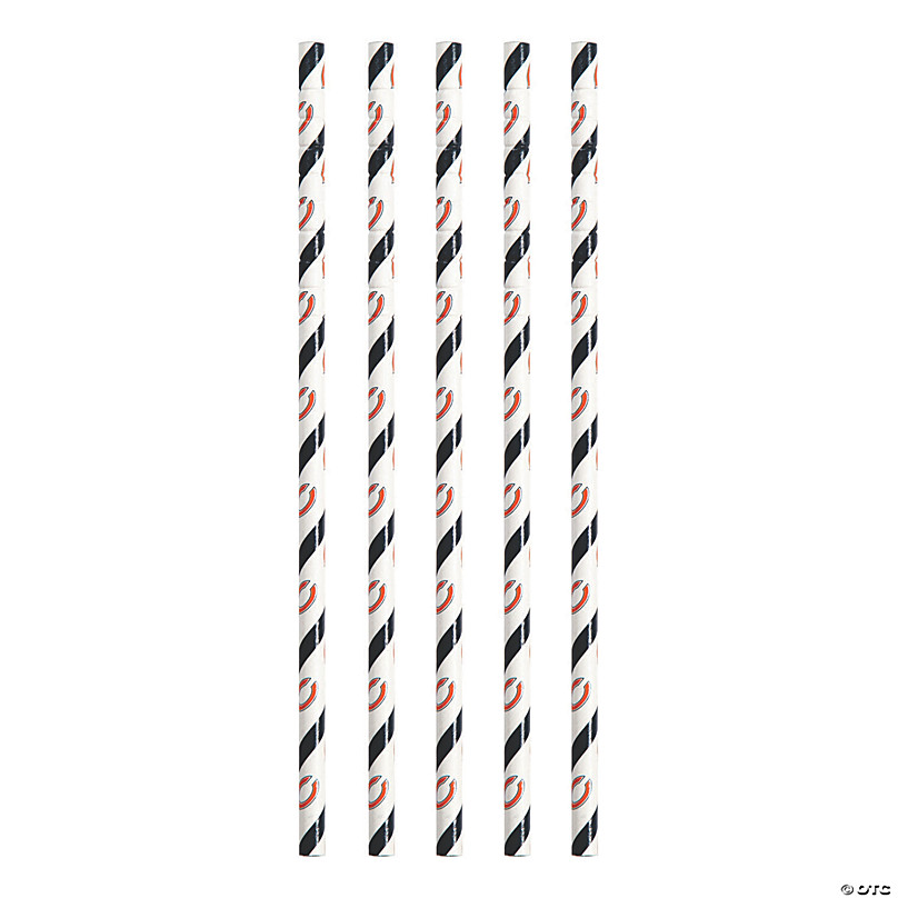 Nfl Chicago Bears Paper Straws - 72 Pc.