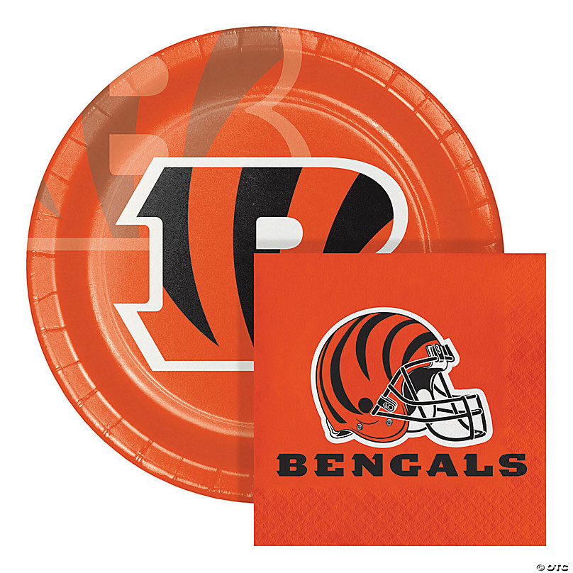 Nfl Cincinnati Bengals Paper Plate And Napkin Party Kit